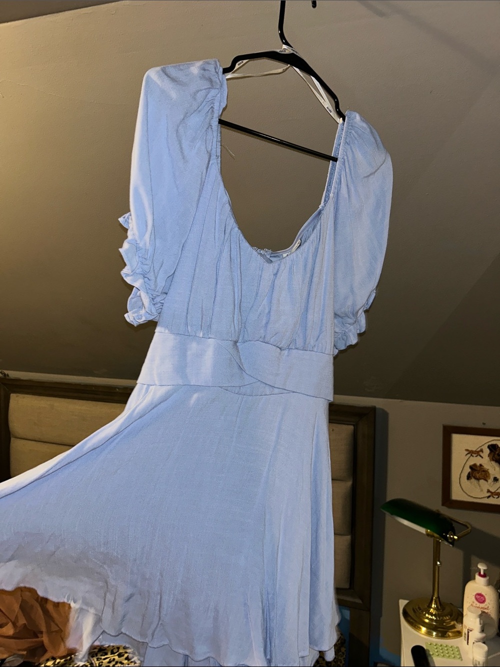 ARULA Light Blue Puff-Sleeve Jumper